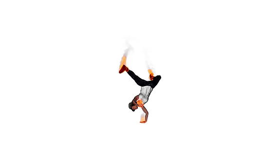 酷女孩在火焰中跳舞视频的预览图