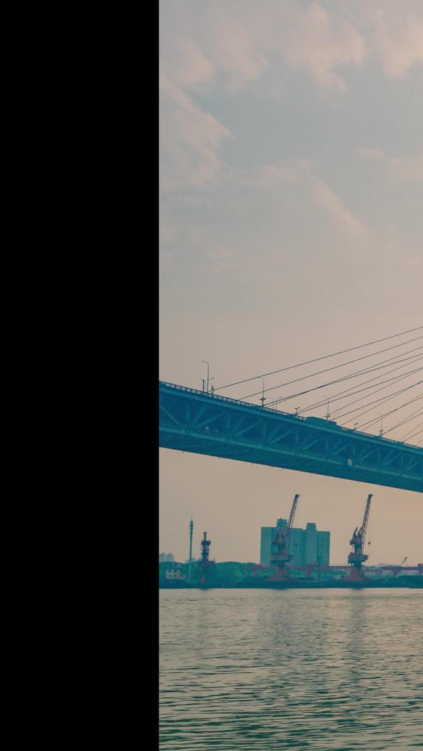 日落延迟的上海闵浦大桥视频的预览图