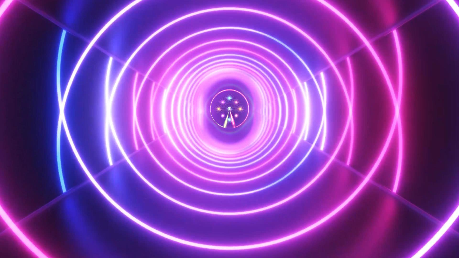 4K霓虹灯隧道穿越穿梭视频的预览图