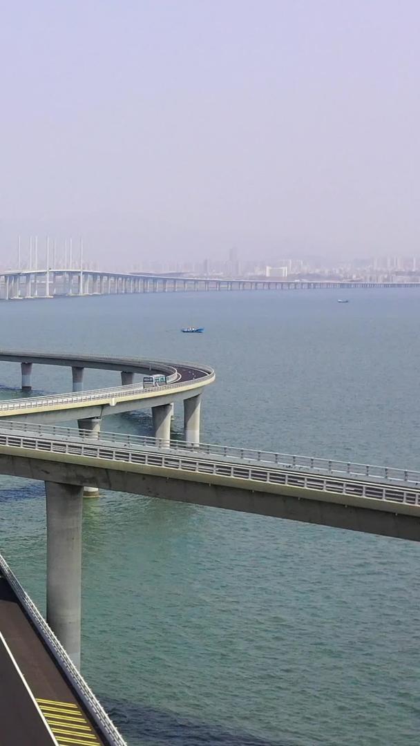 胶州湾大桥青岛地标建筑视频的预览图