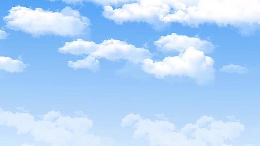 清新天空白云背景4k视频的预览图