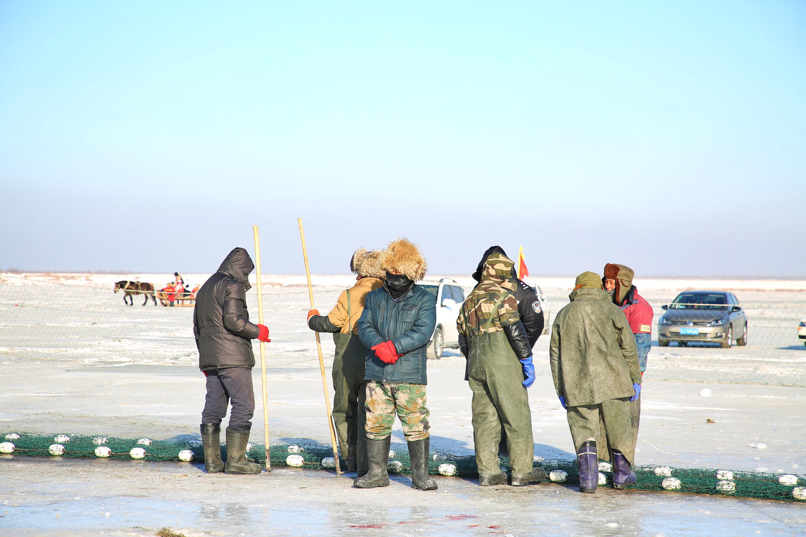 吉林松原查干湖冬捕活动视频的预览图