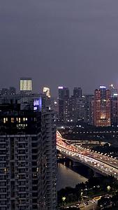 夜景航拍广州珠江新城超高清视频的预览图