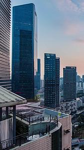 深圳白转夜城市日落延时摄影视频的预览图
