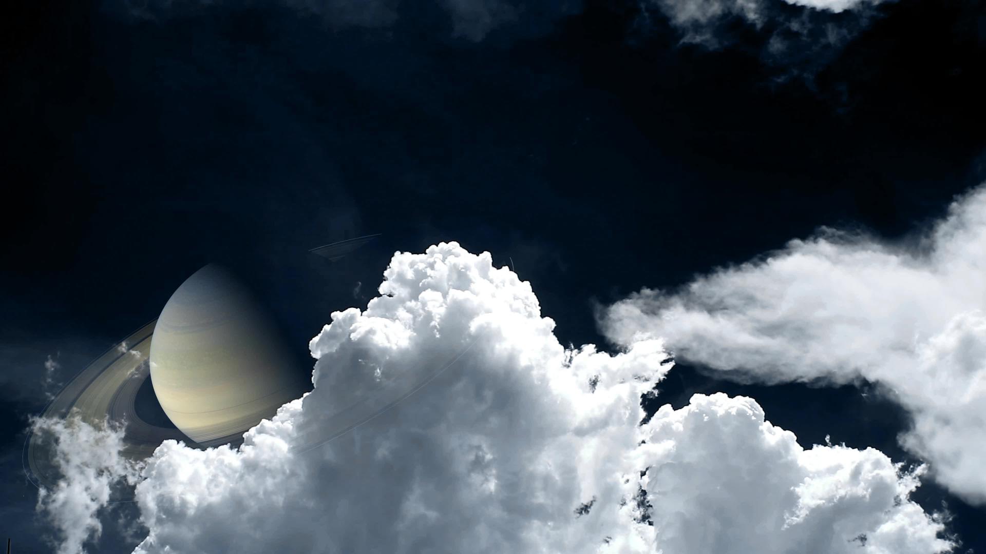 夜空上撒盐模糊的白云在云层中移动视频的预览图