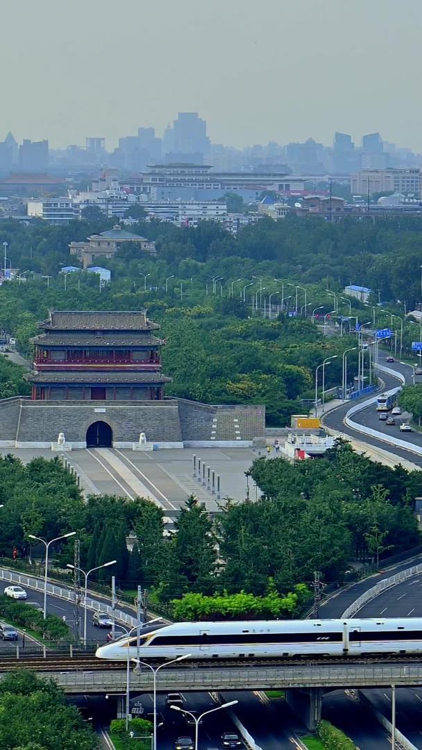 北京永定门高铁和谐号动车组视频的预览图