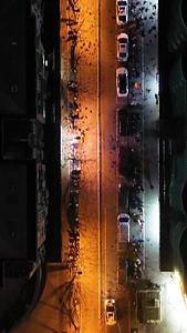 街道航拍夜景视频的预览图