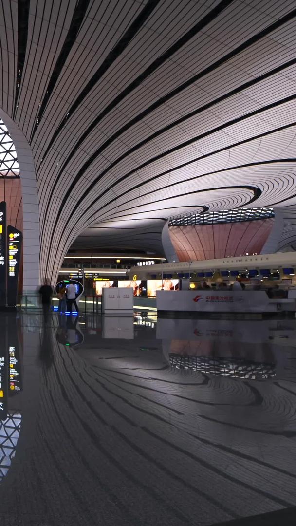 北京大兴国际机场内景延时视频视频的预览图