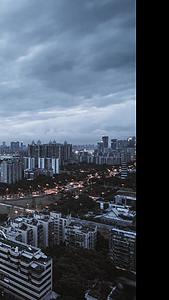广州城市日出延时摄影视频的预览图