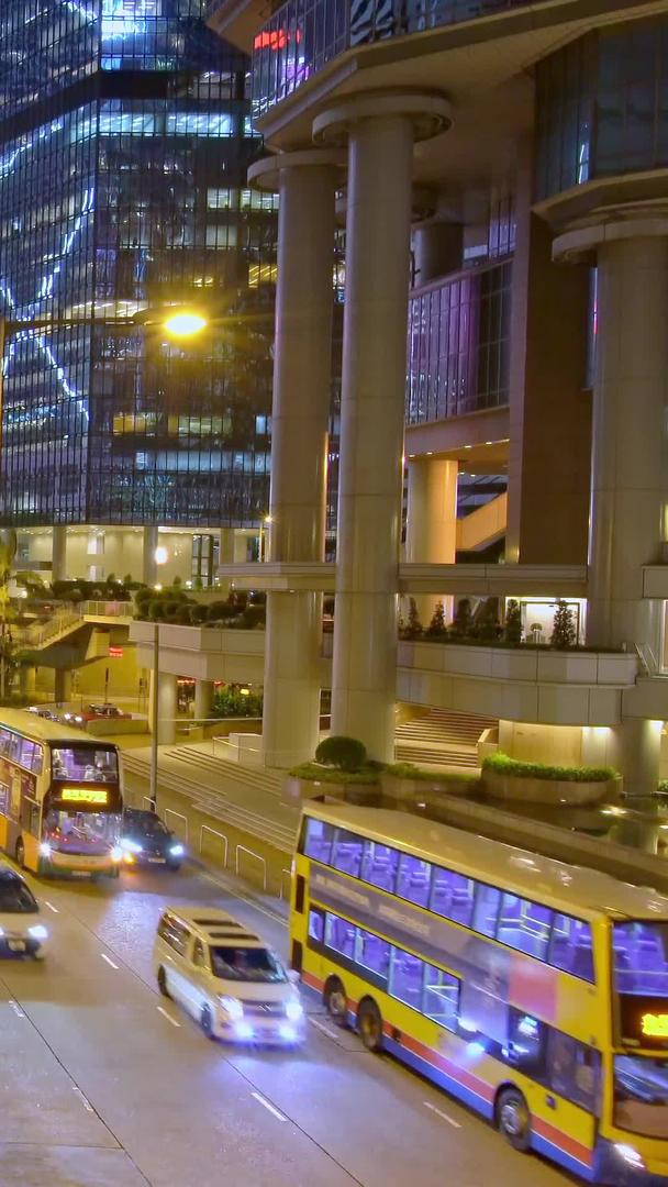 香港中环马路夜景视频的预览图