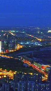 郑州金水立交桥和会展中心航拍夜景视频的预览图