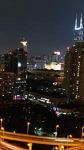 上海南北高架桥夜景车流延时视频的预览图