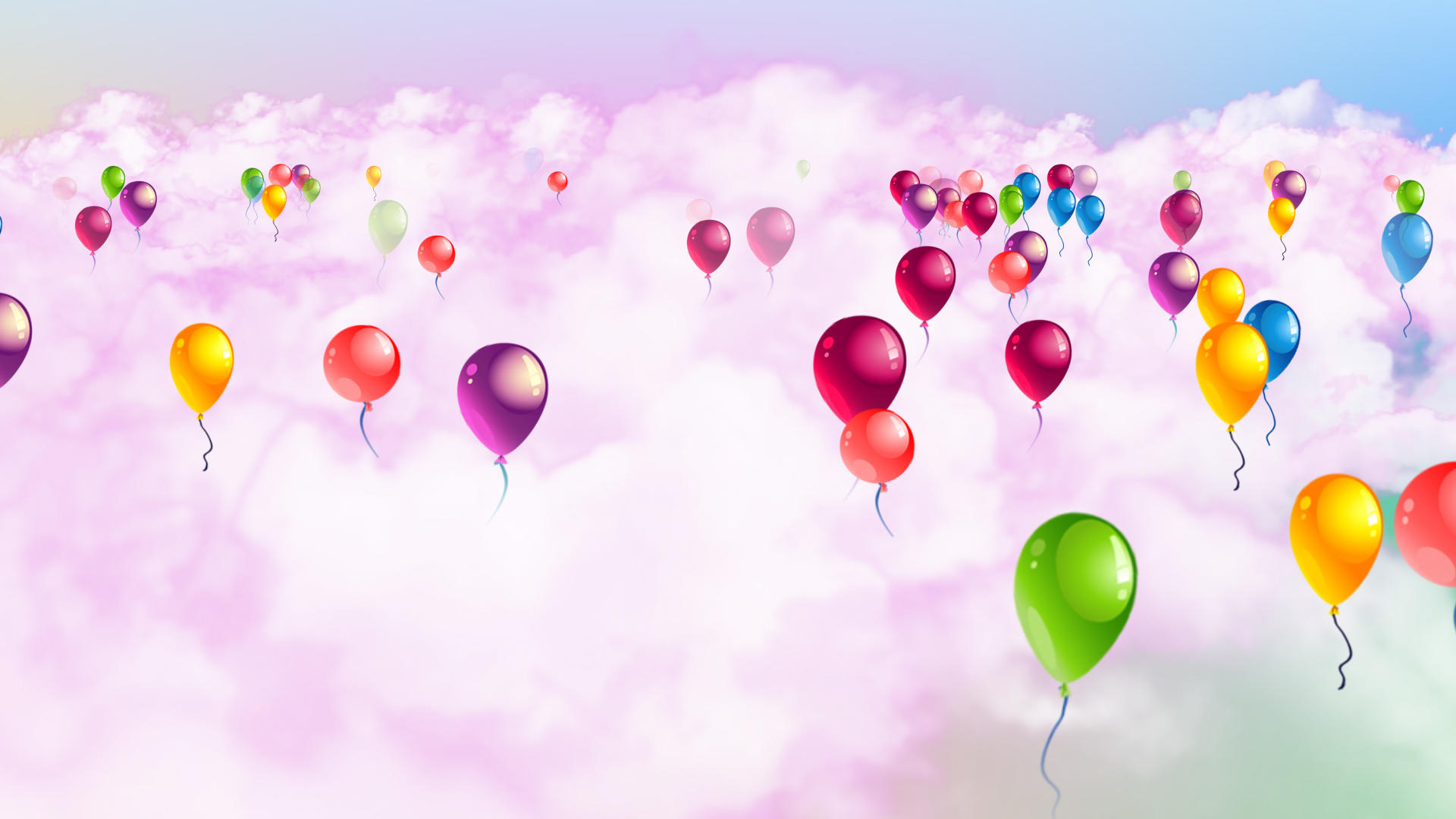 云端彩霞气球视频的预览图