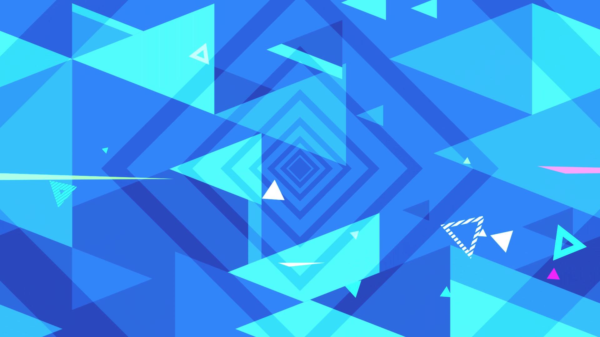 4K蓝色动感几何图形背景视频视频的预览图