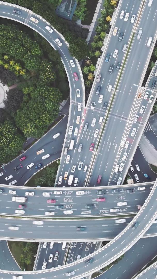 材料延时摄影航拍城市立体交通材料视频的预览图