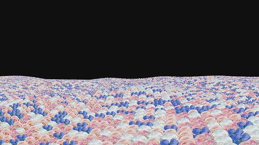 花海波浪背景元素视频的预览图