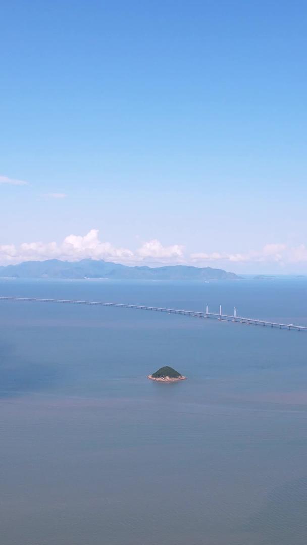 珠海海边城市风光珠海航拍港珠澳大桥材料视频的预览图