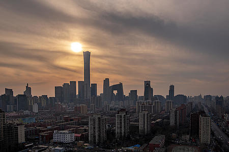 北京城市CBD日转晚8K延时视频的预览图