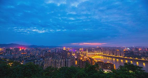 重庆沙坪坝区与渝北区夜景视频素材视频的预览图