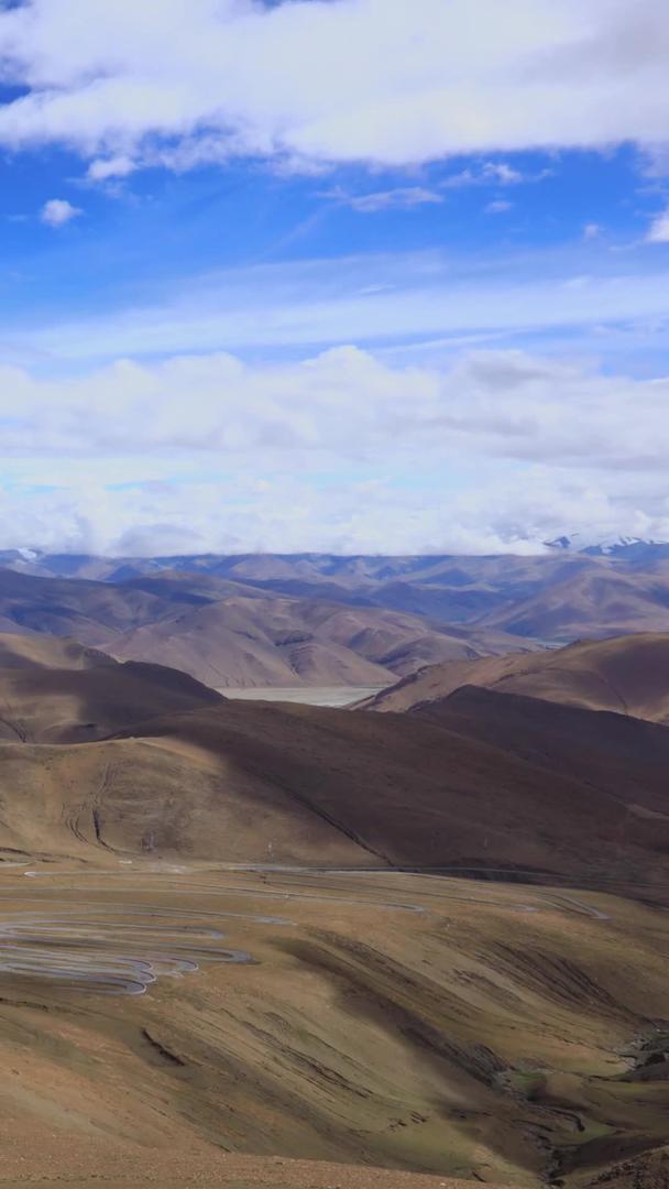 通往珠峰大本营的西藏阿里南线盘山公路延时视频视频的预览图