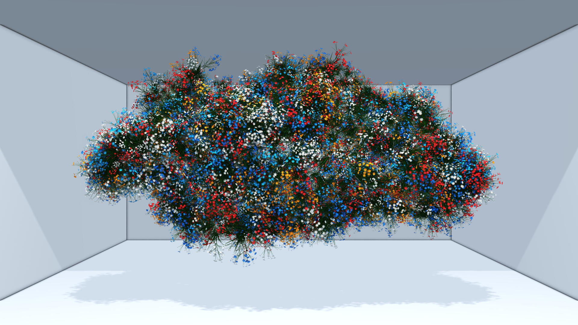 4K时尚动感花朵生长变化裸眼3D效果视频的预览图