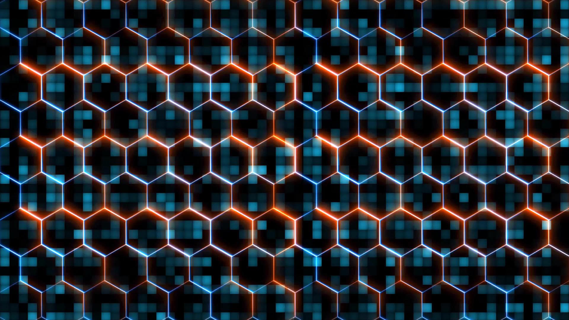 可视化波技术抽象浅蓝色色调方形光粒子视频的预览图