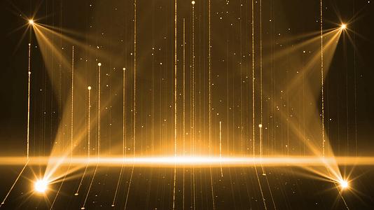 金色大气粒子灯光聚光灯效果视频元素视频的预览图