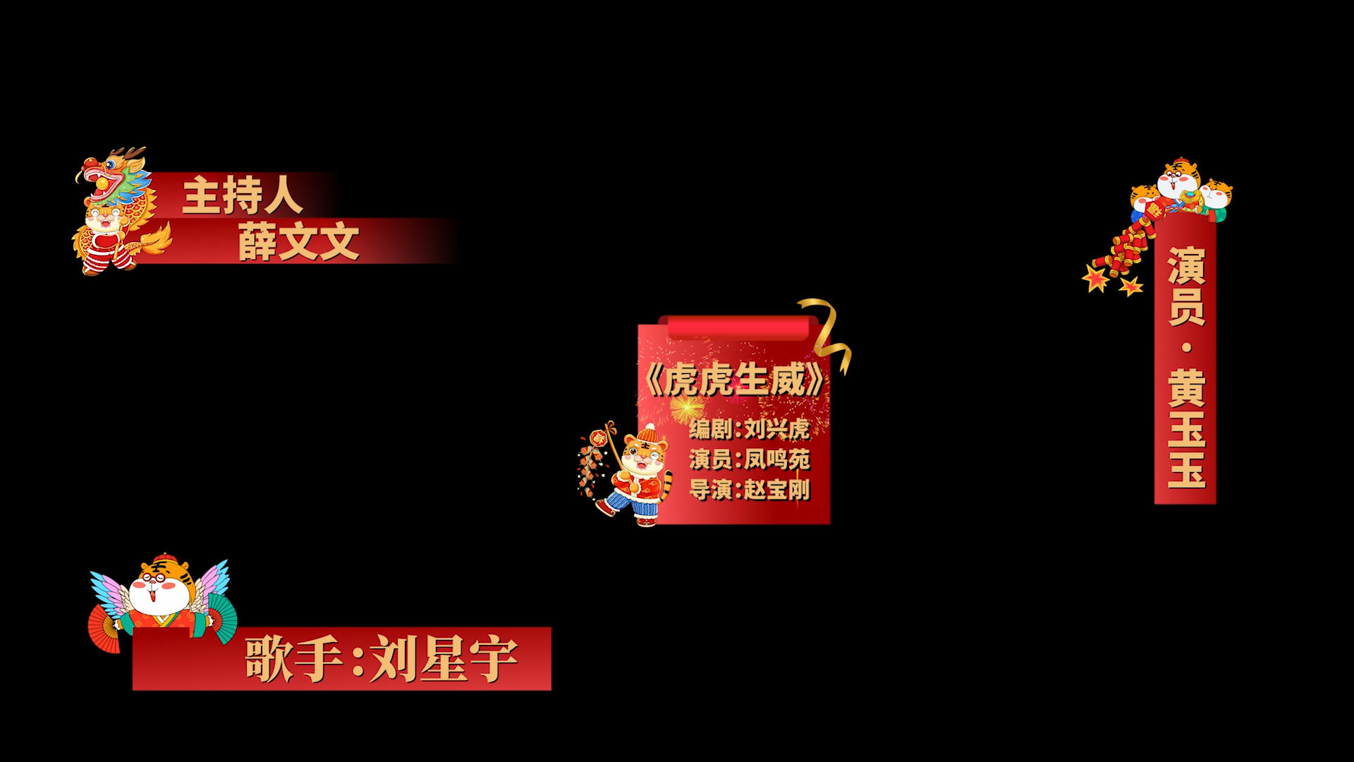 虎年喜庆栏目字幕条pr模板视频的预览图