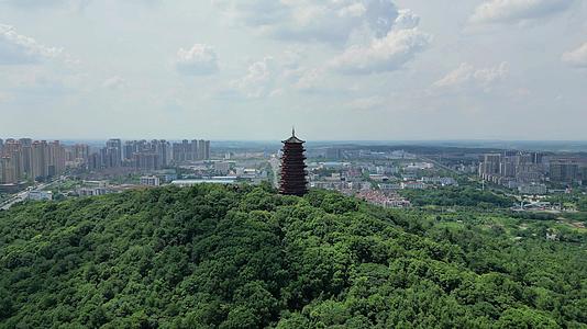 江西吉安庐陵文化生态园4A景区文星塔4K航拍视频的预览图