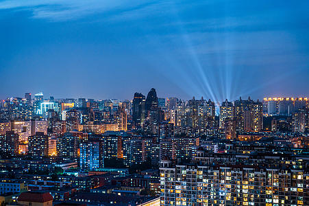 10K延时夜景地标北京骏豪中央公园与建筑视频的预览图