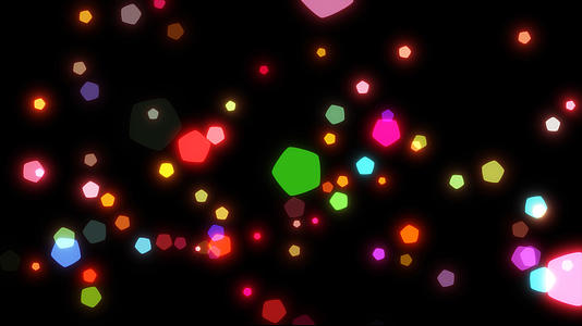 4K炫彩五边形粒子动画元素视频的预览图