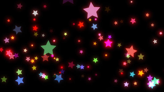 4K炫彩星星粒子动画元素视频的预览图