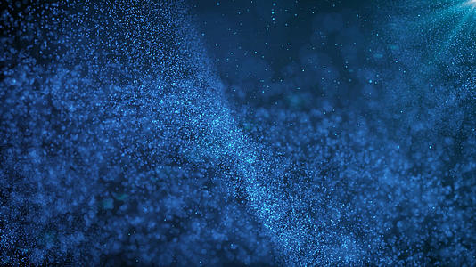 蓝色粒子光效4k视频的预览图