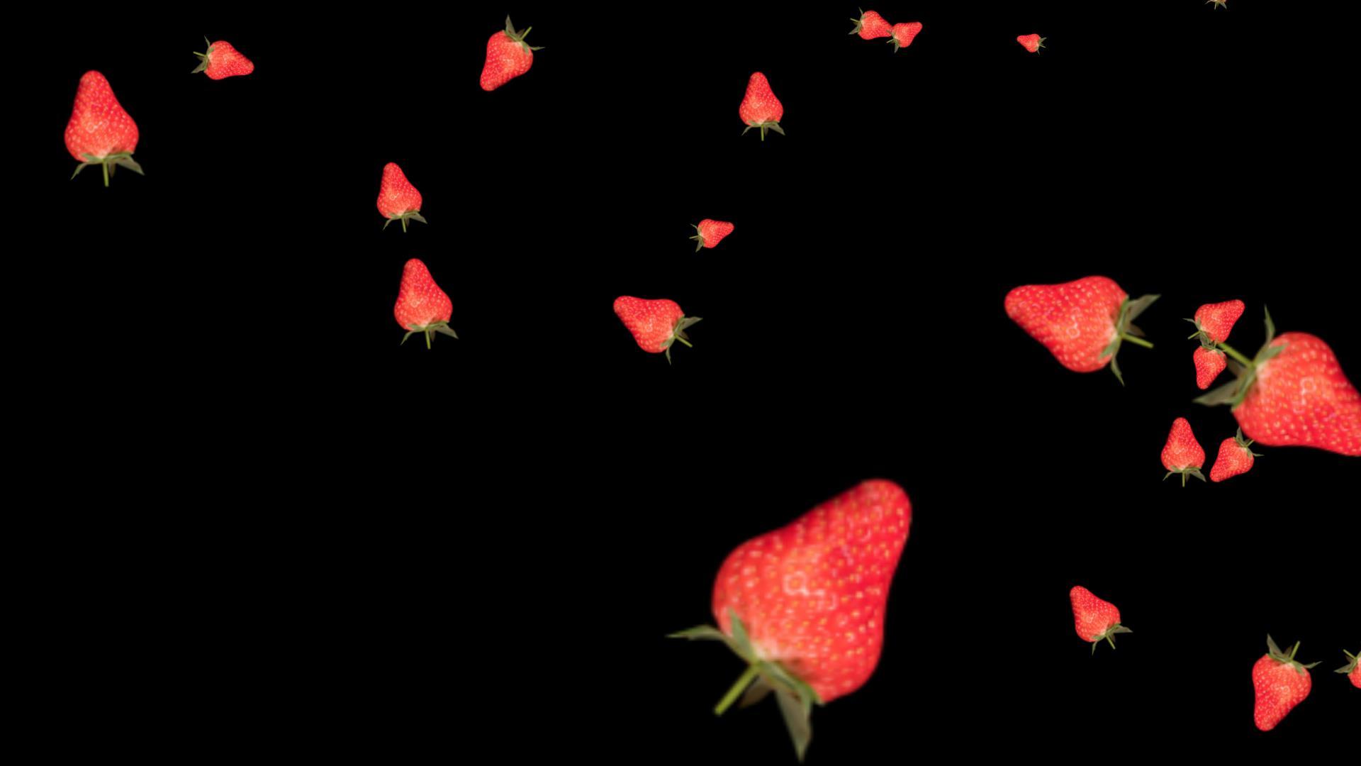 水果草莓背景视频带通道视频的预览图