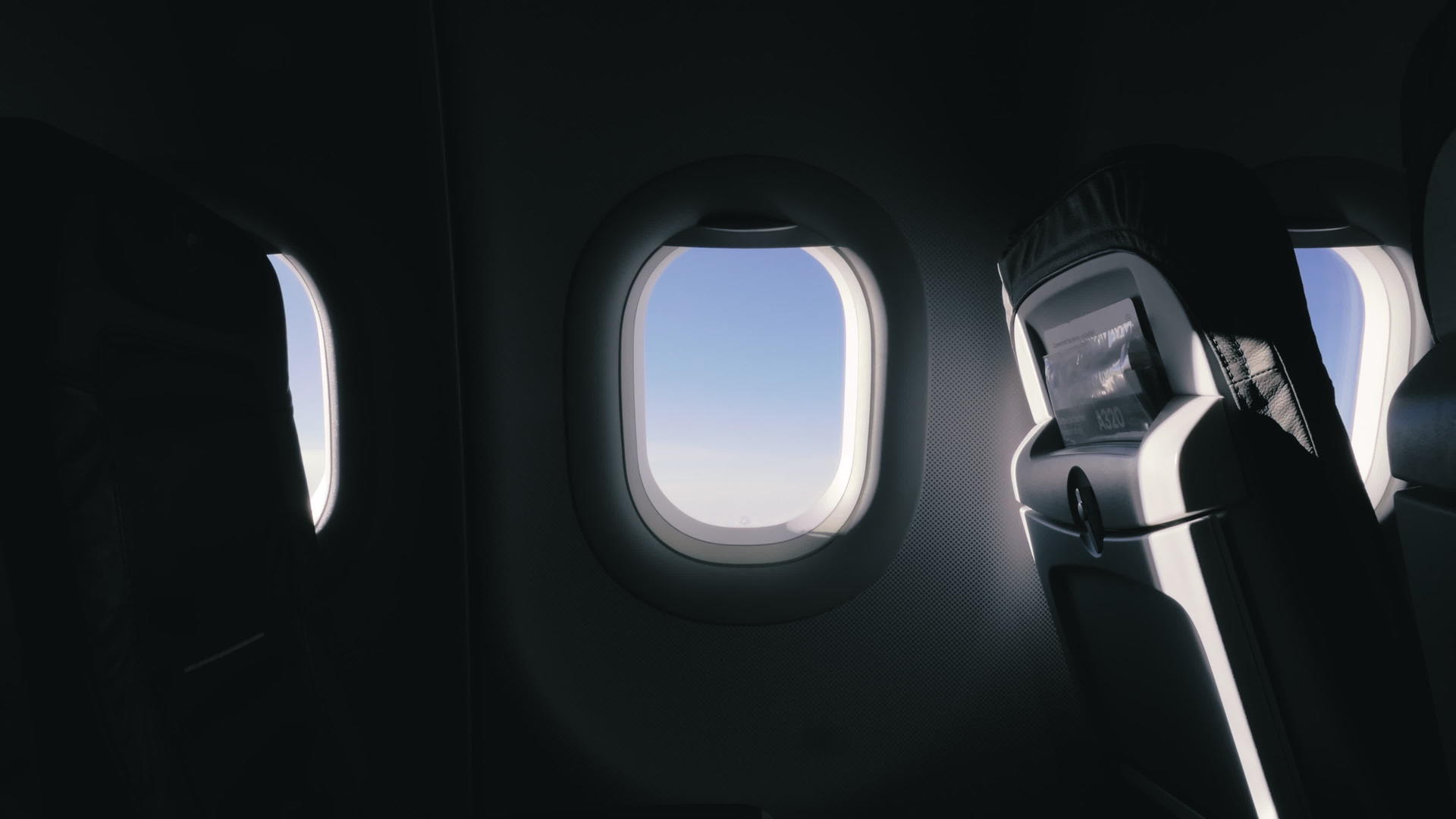 飞机窗口和乘客座位视频的预览图
