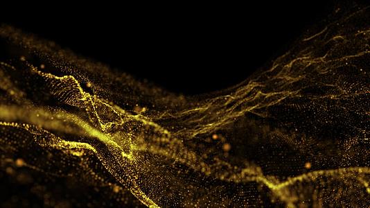 4K大气年会金色粒子背景元素视频的预览图