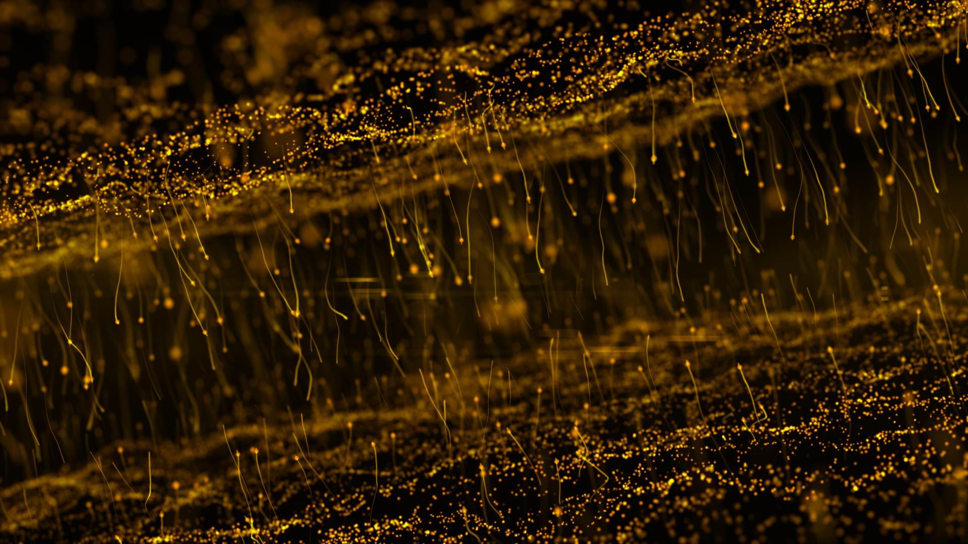 4K金色粒子大气生长元素视频视频的预览图