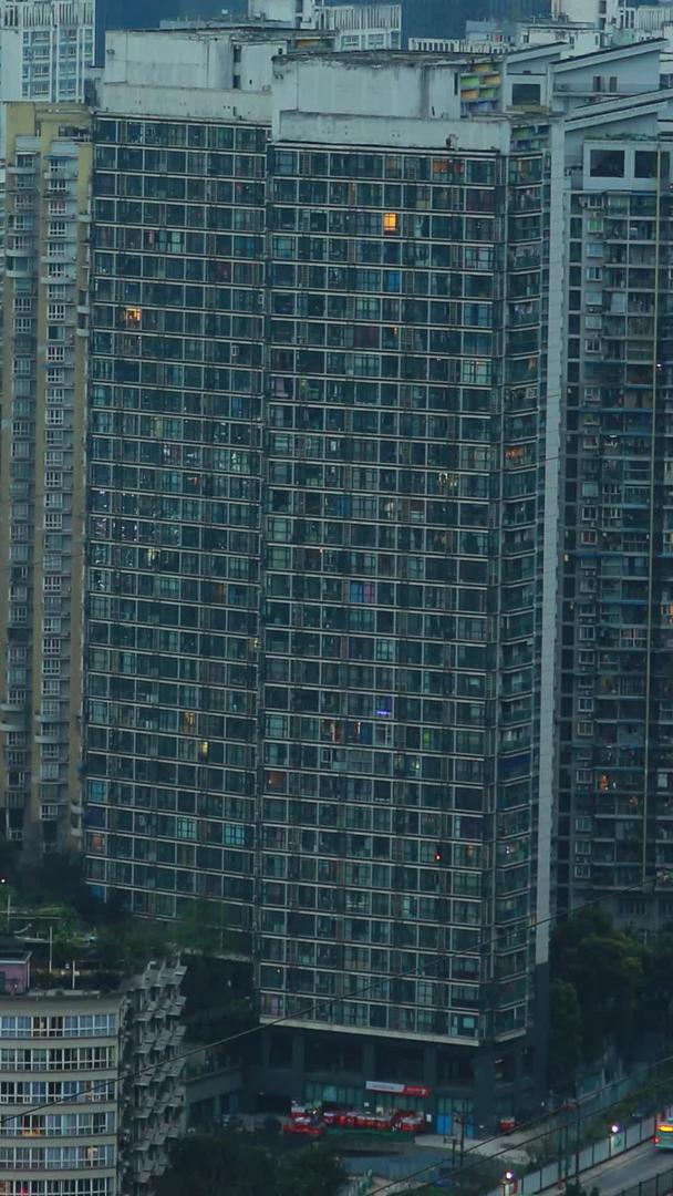 重庆居民区立交桥日夜转夜视频的预览图