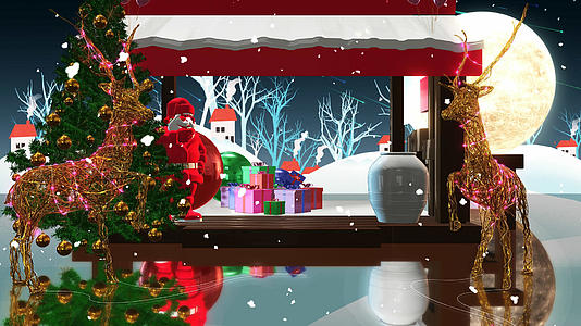4K温馨的圣诞场景背景素材视频的预览图