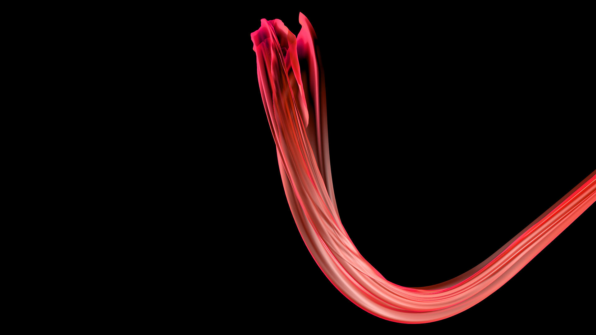 绸缎红丝绸红飞舞飘带视频的预览图