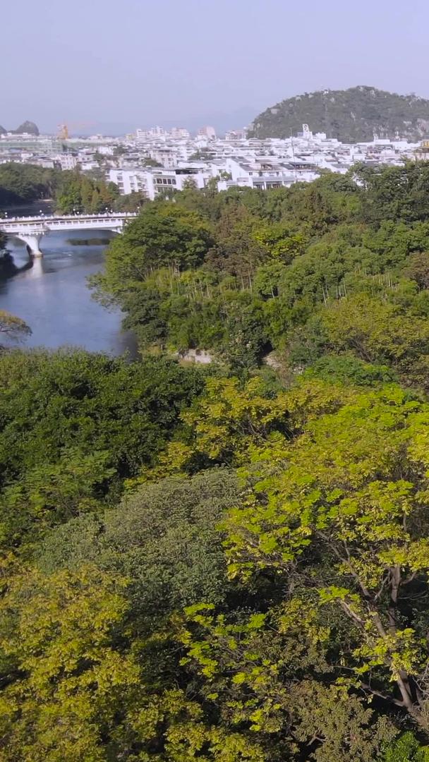 宋代古代航拍桂林桥梁名胜区七星公园花桥视频的预览图
