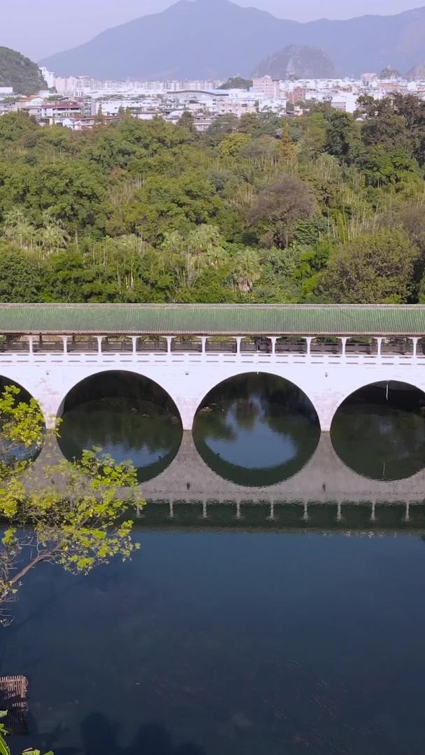 宋代古代航拍桂林桥梁名胜区七星公园花桥视频的预览图