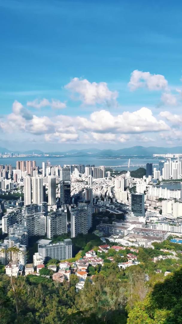 沿海城市建筑风景延时竖屏视频的预览图