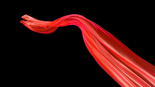 绸缎飞舞红丝绸红飘带视频的预览图