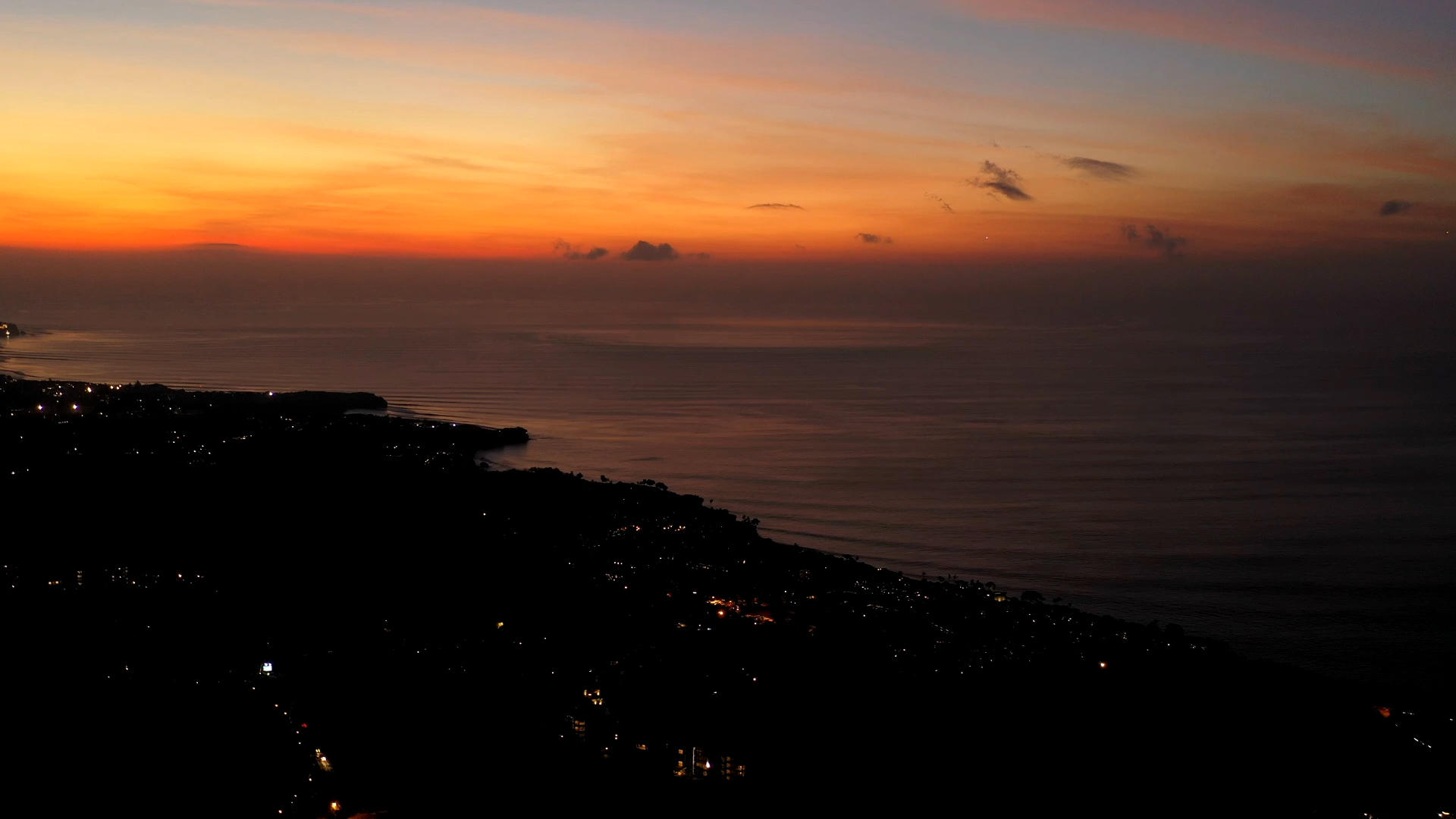 巴厘岛日落航拍延时视频的预览图