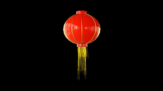 中国风红色三维摇摆灯笼视频的预览图