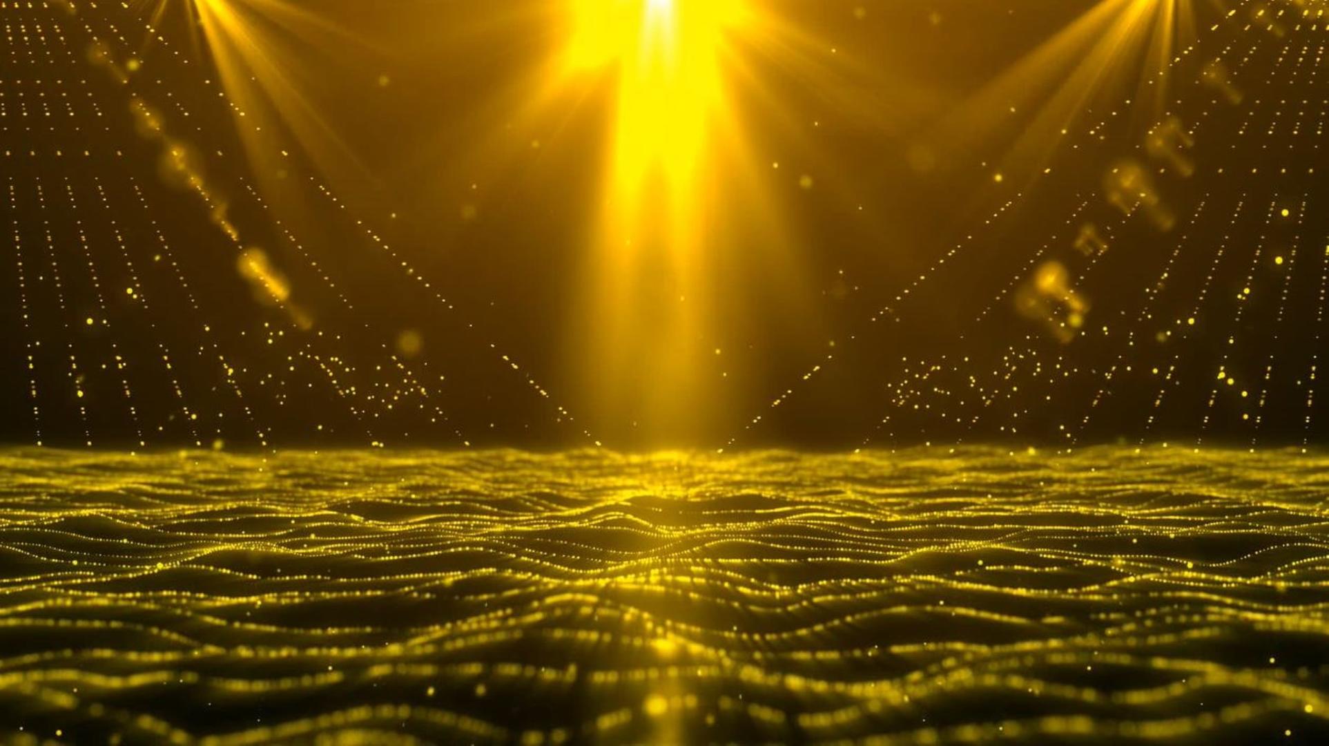 4K金色粒子背景穿梭年会背景视频的预览图