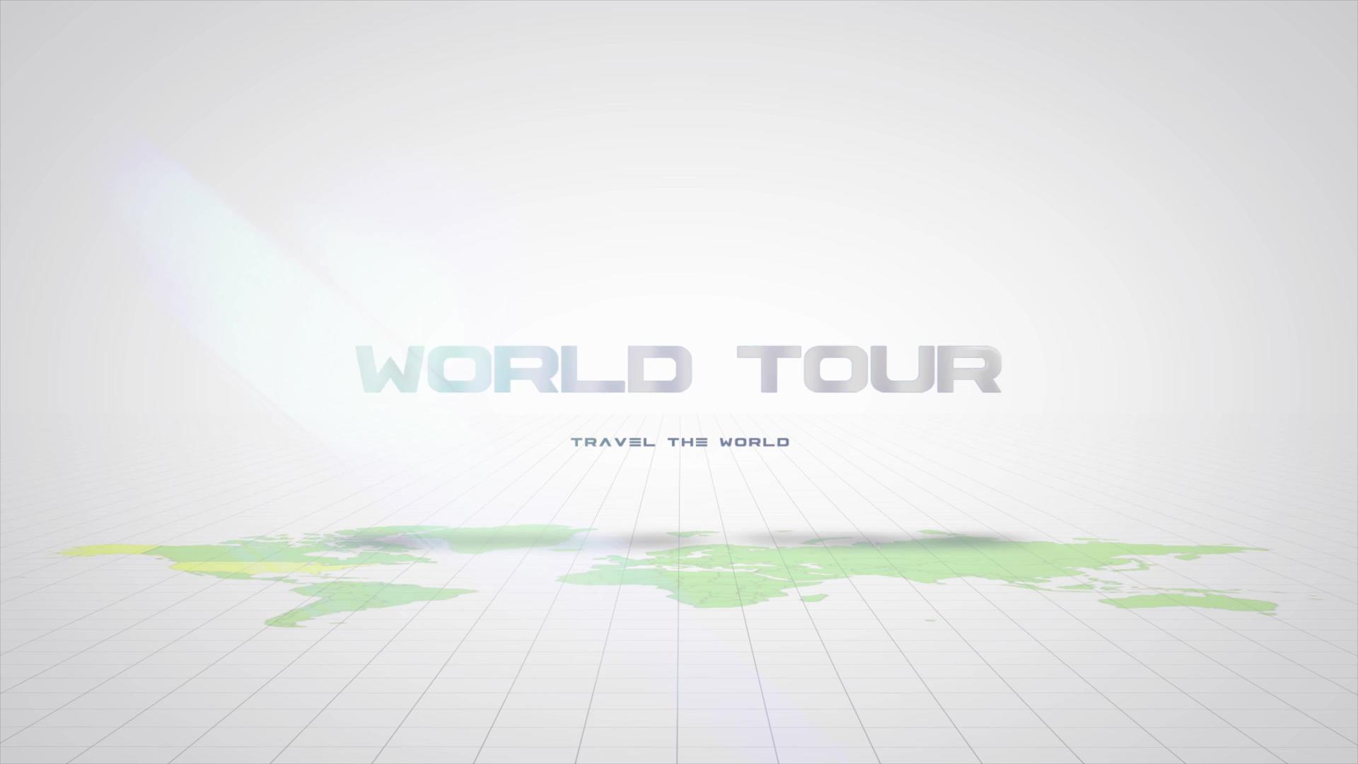 世界巡回导游文字动画世界地图白色背景世界地图视频的预览图