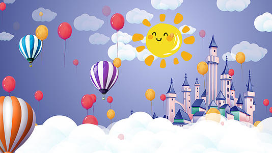 卡通紫色城堡视频的预览图