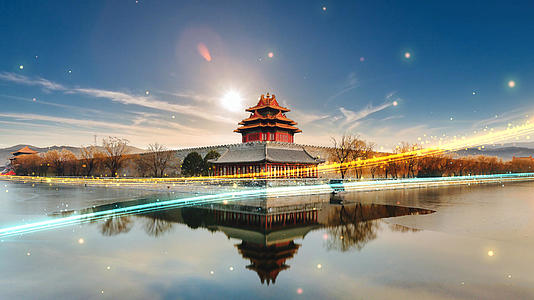 北京城市科技粒子光线视频的预览图
